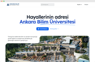 Ankara Science University Promo Site